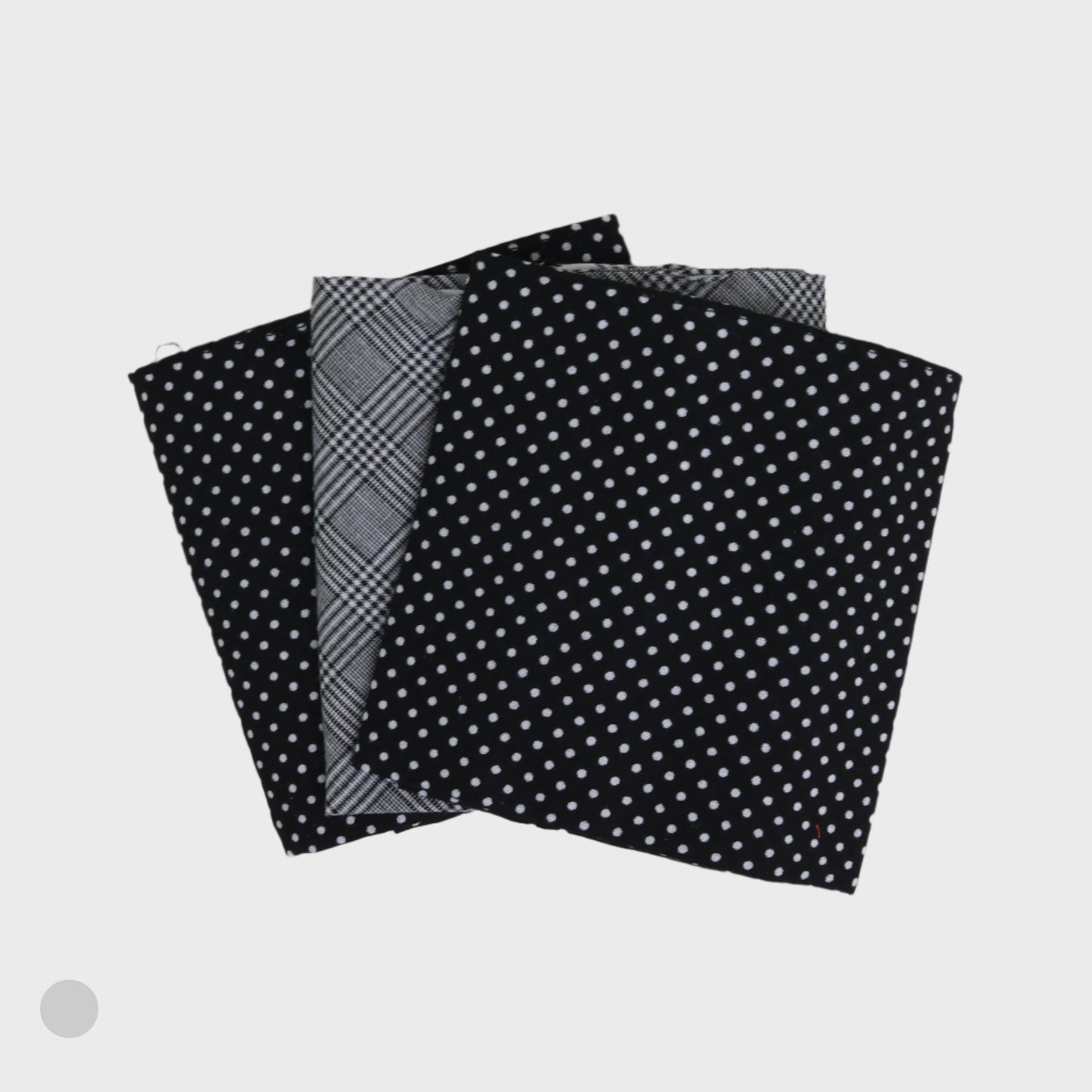 Black Spot/Grey Check Handkerchiefs