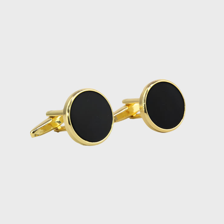 Link Gilt Round Black Insert