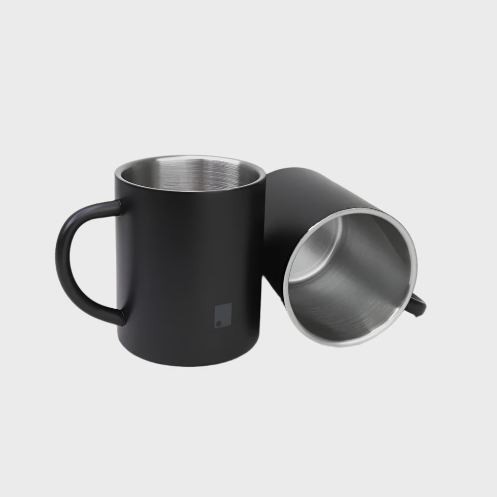 250 ml Matte Stainless Steel Insulated Mug Set