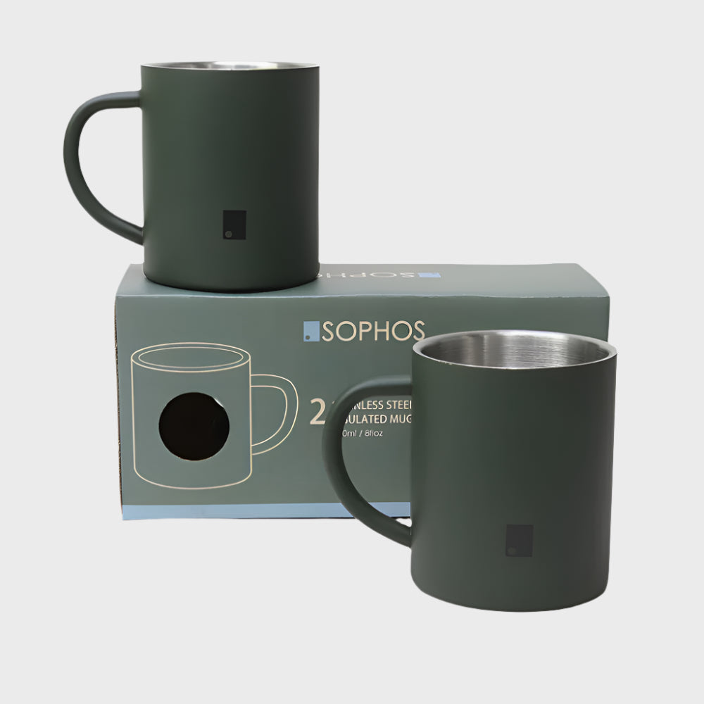 250 ml Matte Stainless Steel Insulated Mug Set