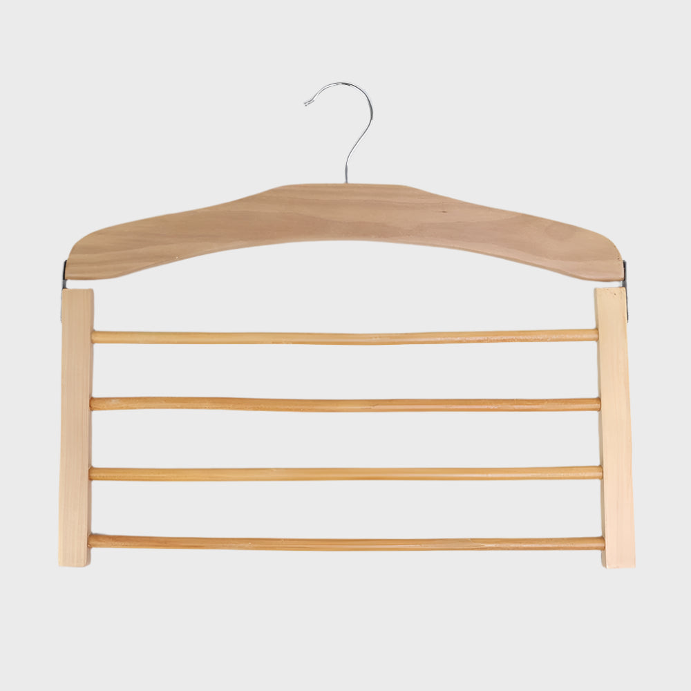 4 Rail Trouser Hanger Beech Wood