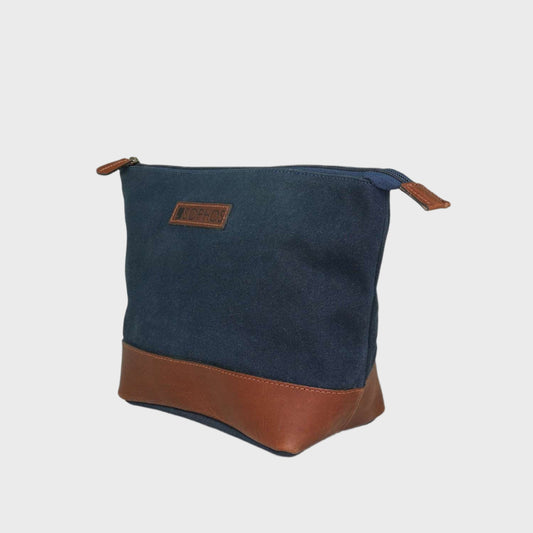 Waxed Canvas Triangle Washbag