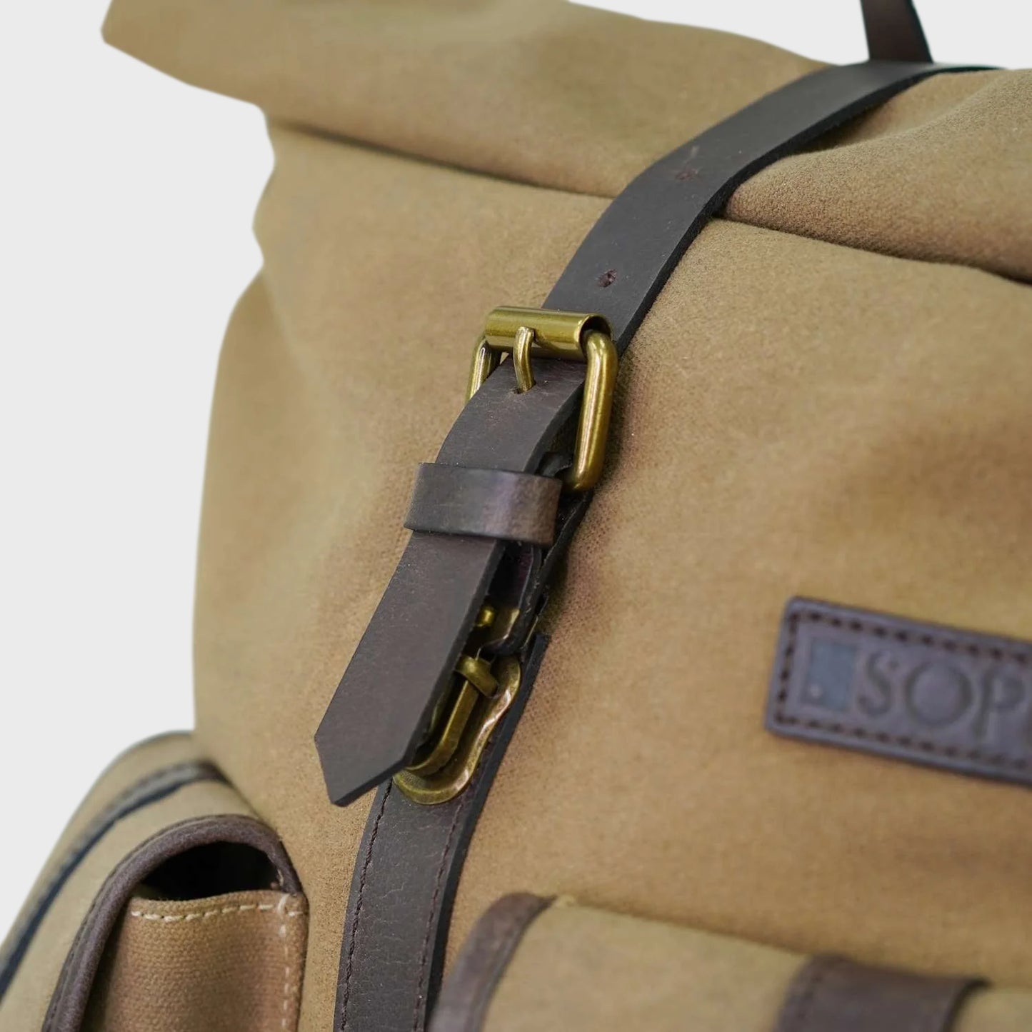 Waxed Canvas Roll Top Rucksack