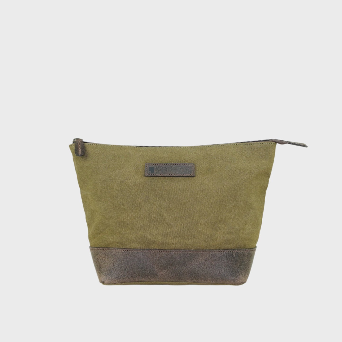 Waxed Canvas Triangle Washbag