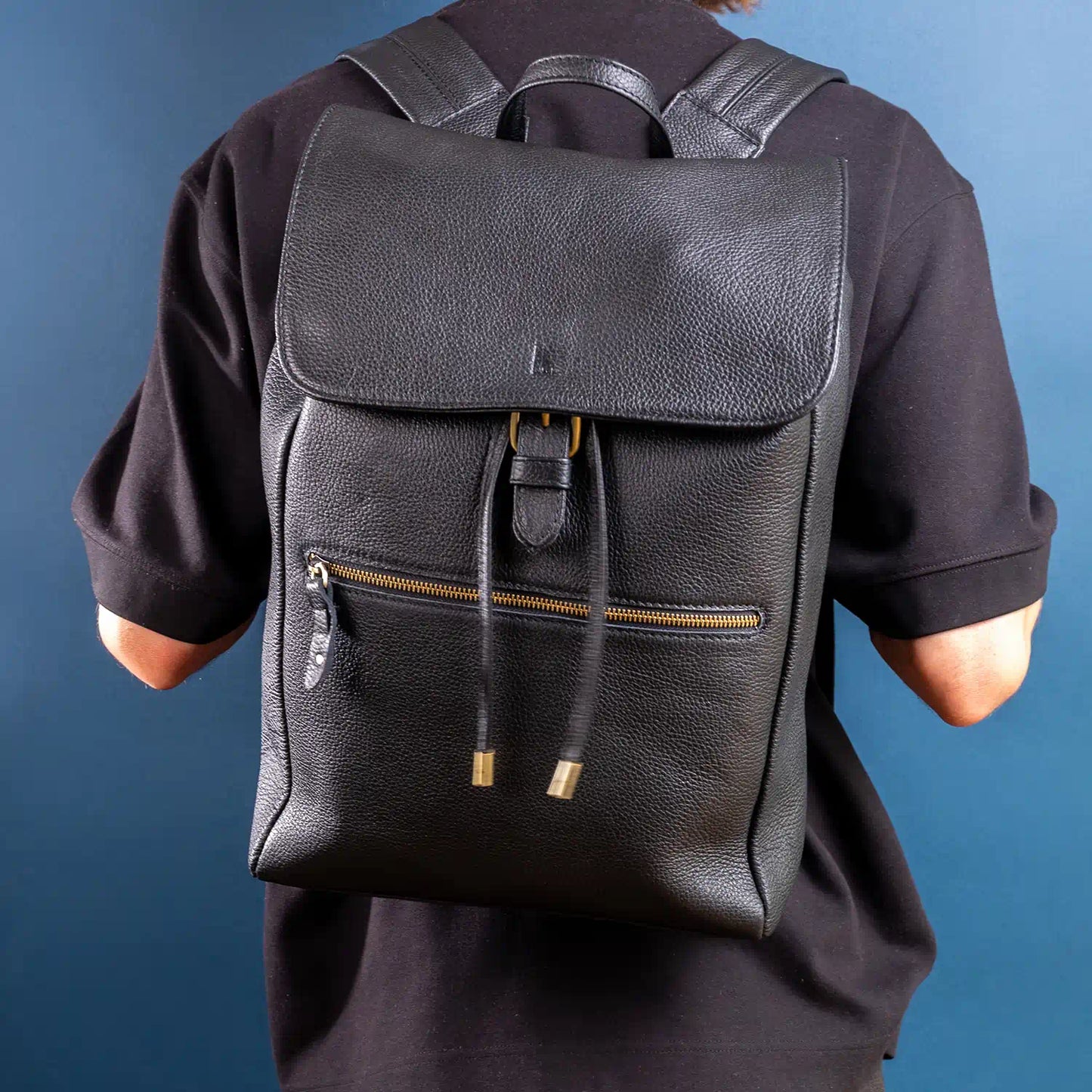 Elm Pebble Grain Leather Backpack
