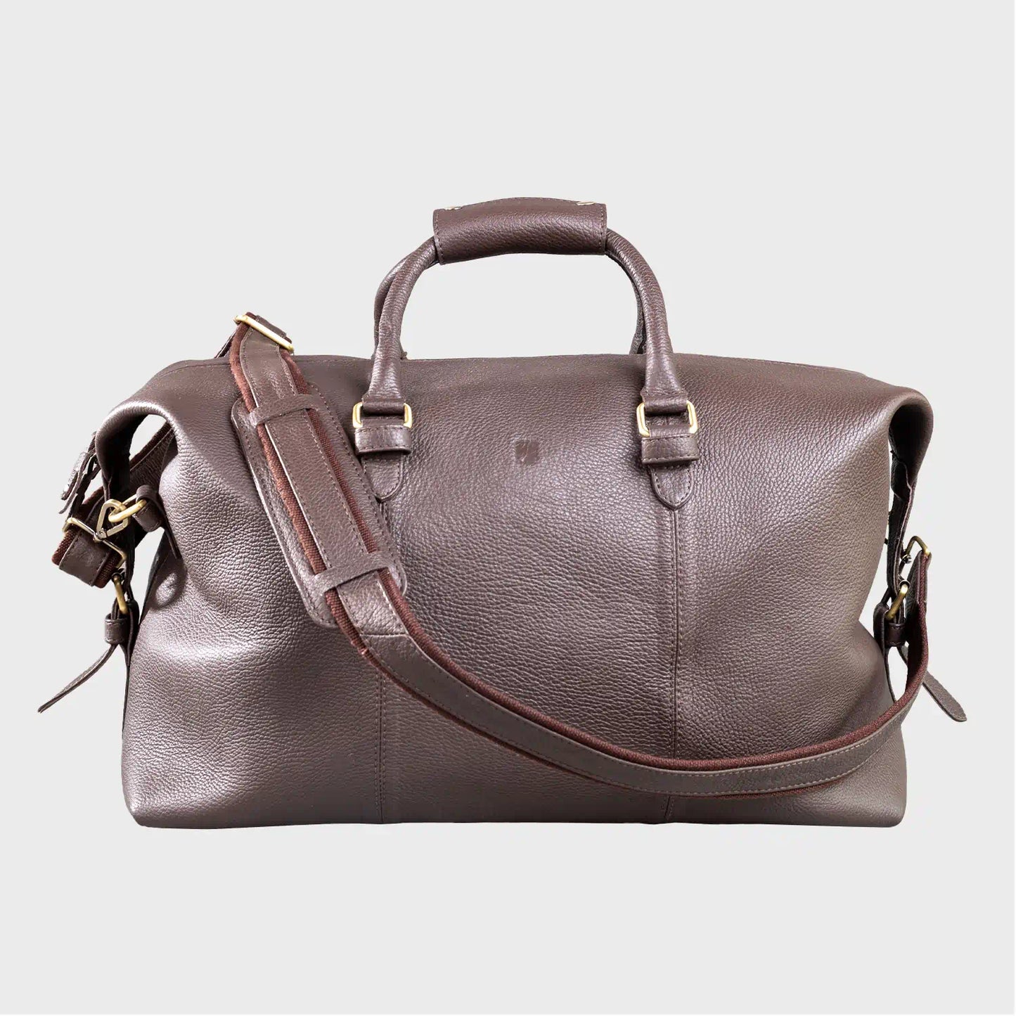Oak Pebble Grain Leather Holdall