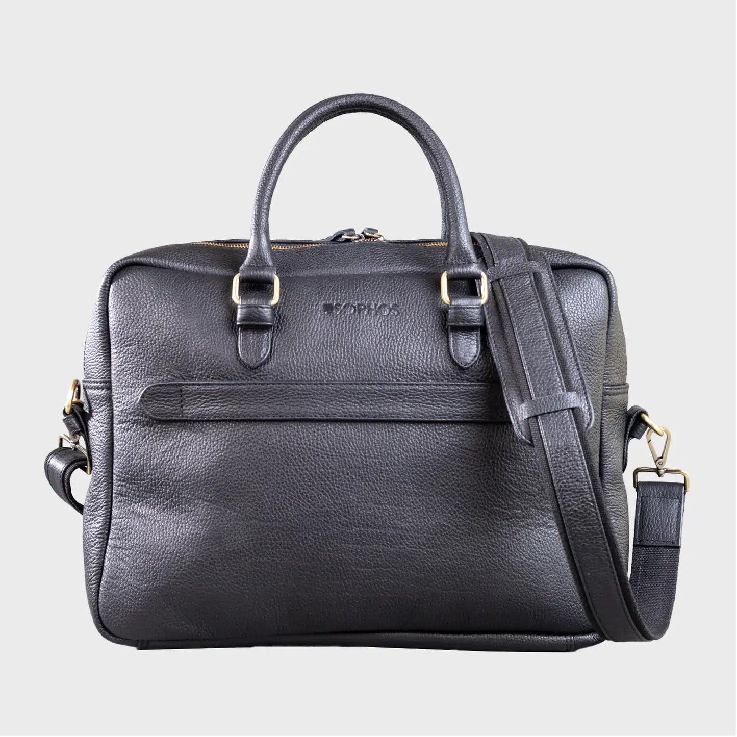 Alder Pebble Grain Leather Techbag