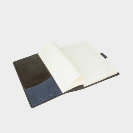 Colour-Block Leather Notebook