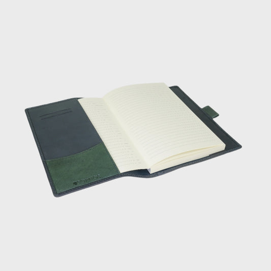 Colour-Block Leather Notebook