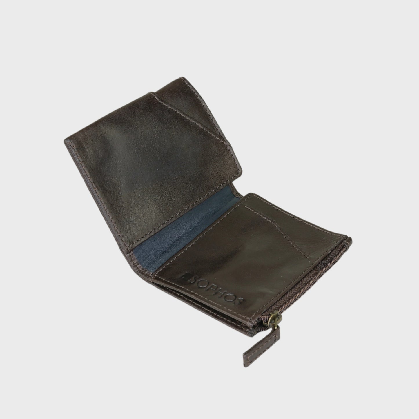 Colour-Block Leather Bi-Fold Wallet