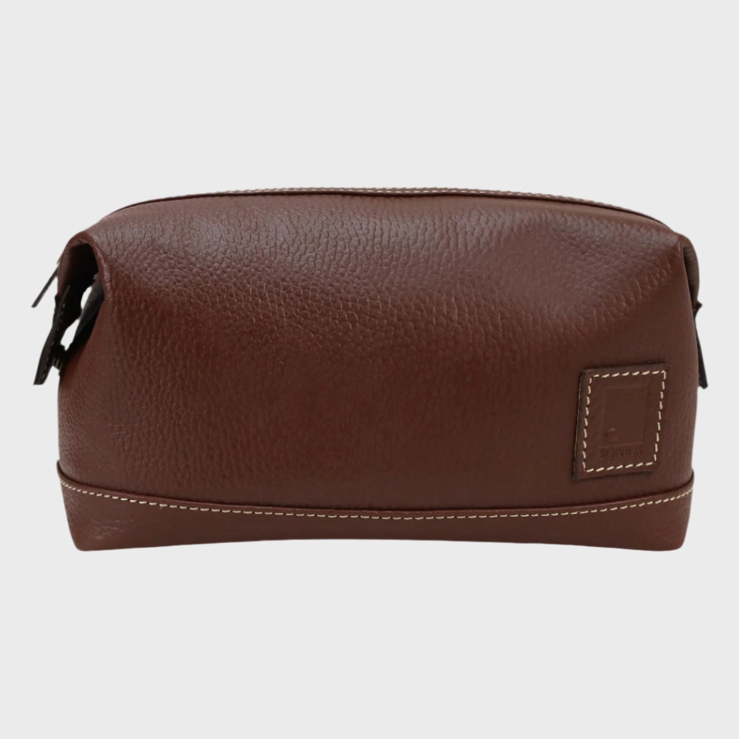 Attire Leather Stitched Washbag