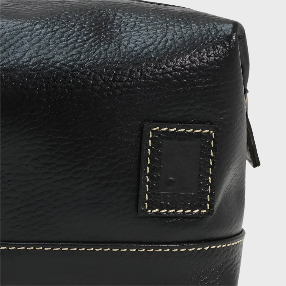 Attire Leather Stitched Washbag