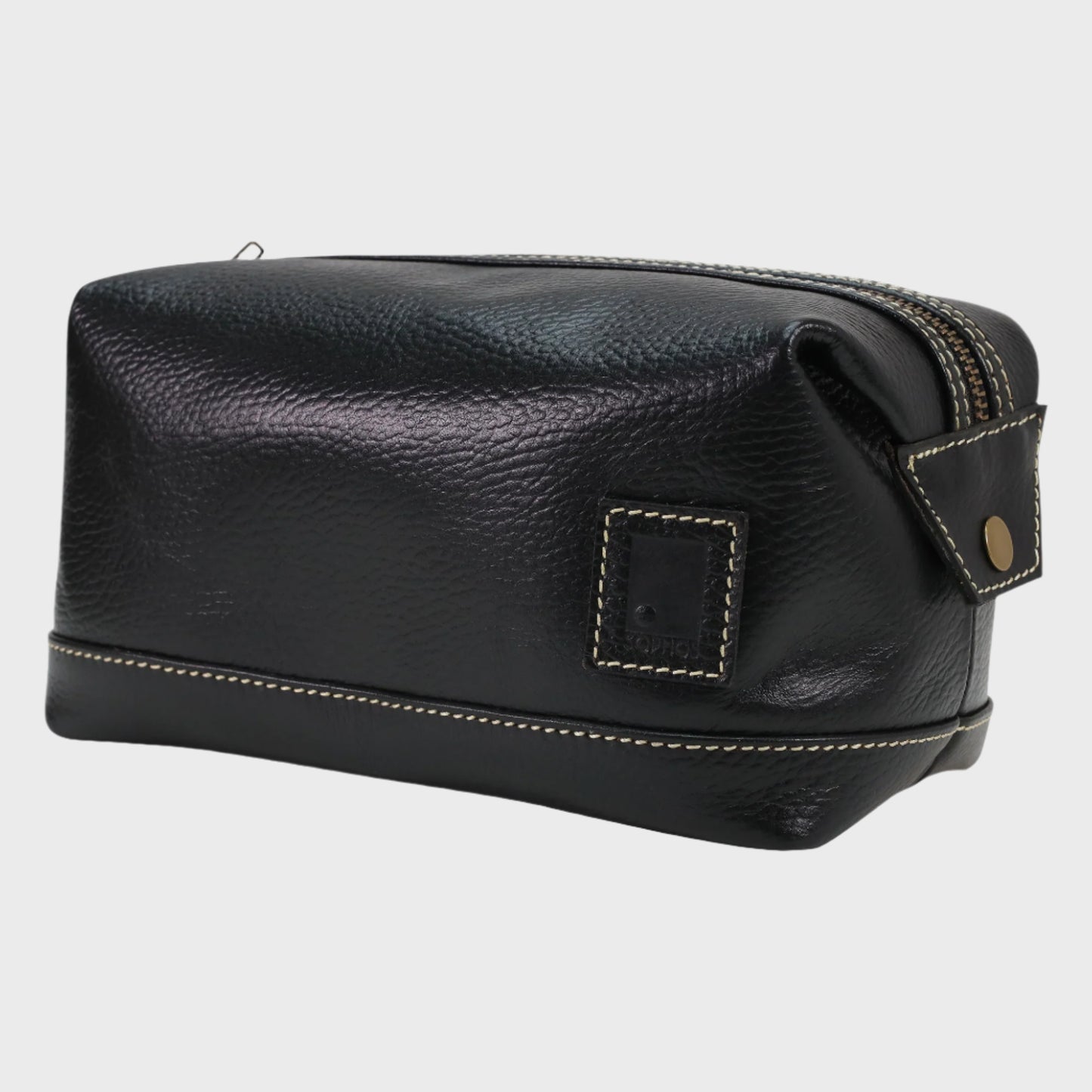 Attire Leather Stitched Washbag
