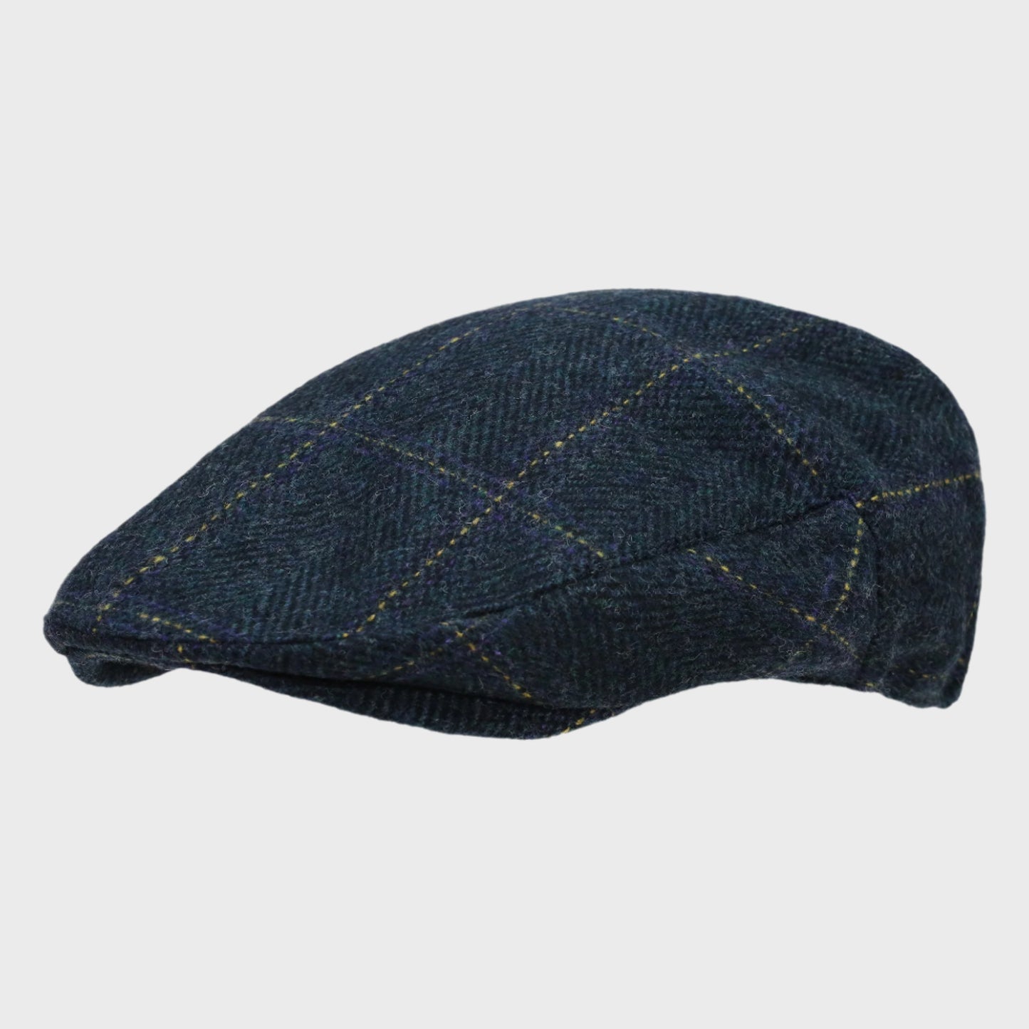 Vintage Check Pony Style Flat Cap