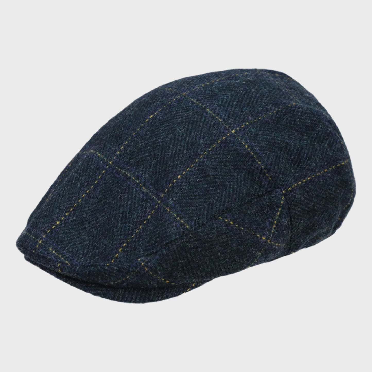 Vintage Check Pony Style Flat Cap