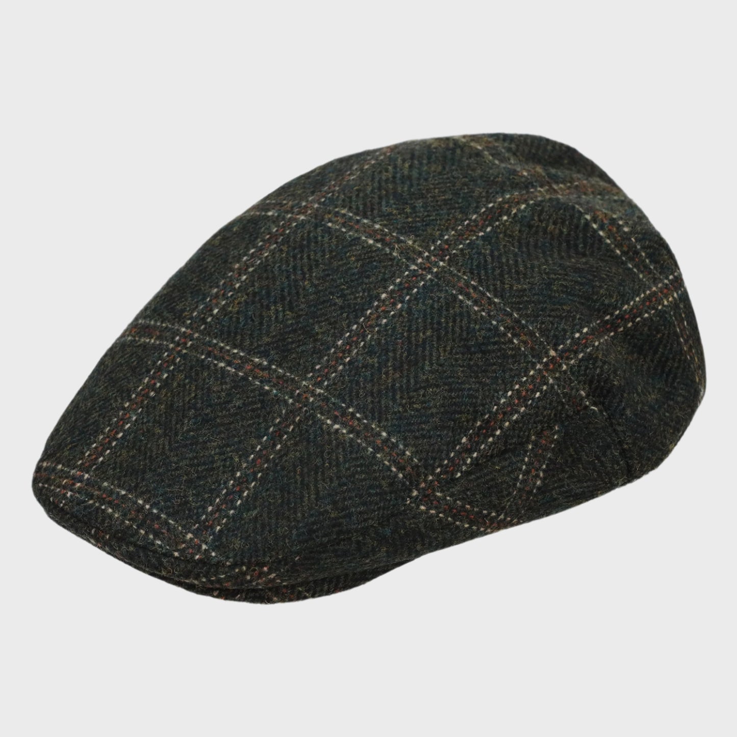Vintage Check Pony Style Flat Cap