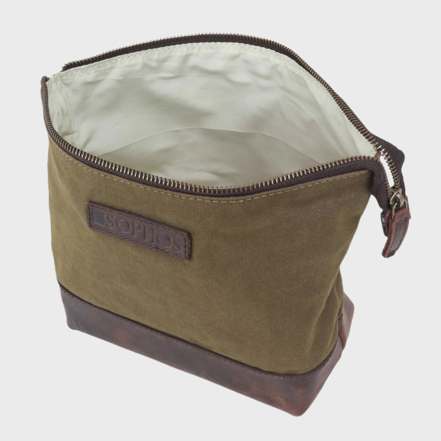 Waxed Canvas Triangle Washbag