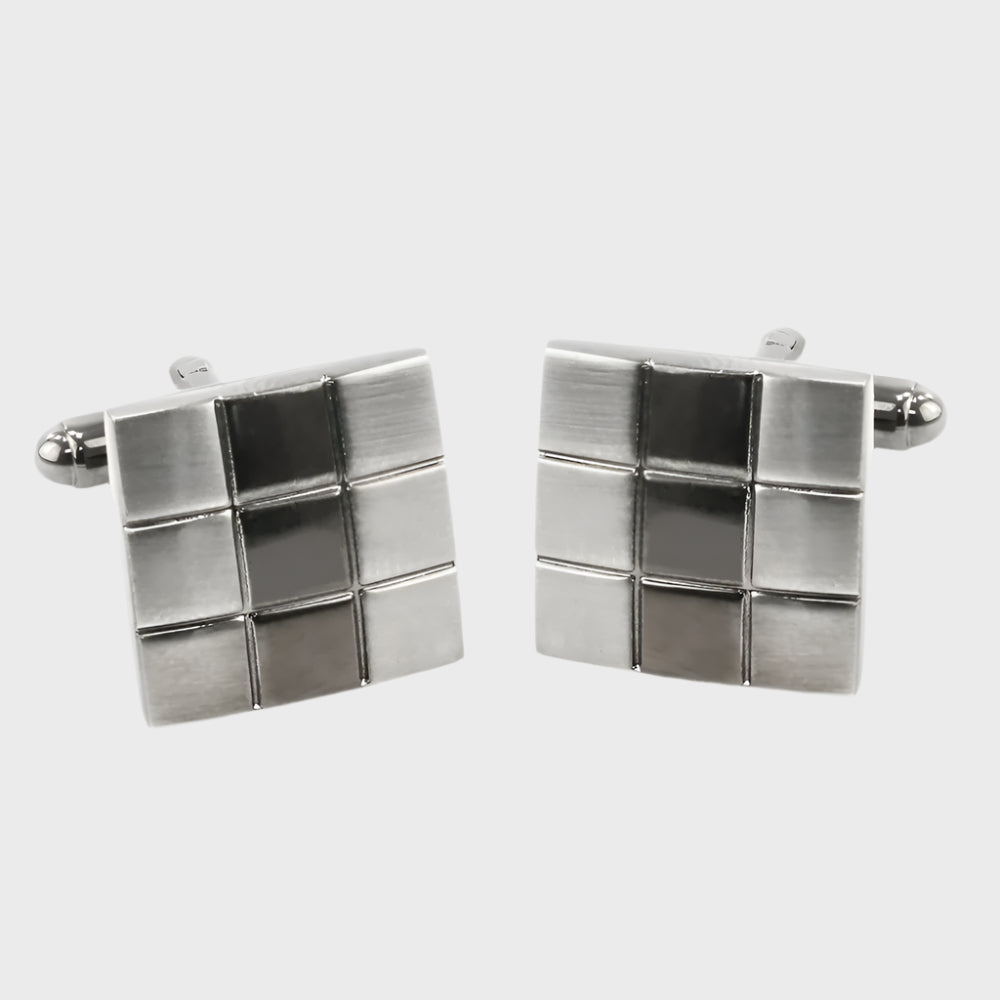Square Brushed Gunmetal Cufflinks