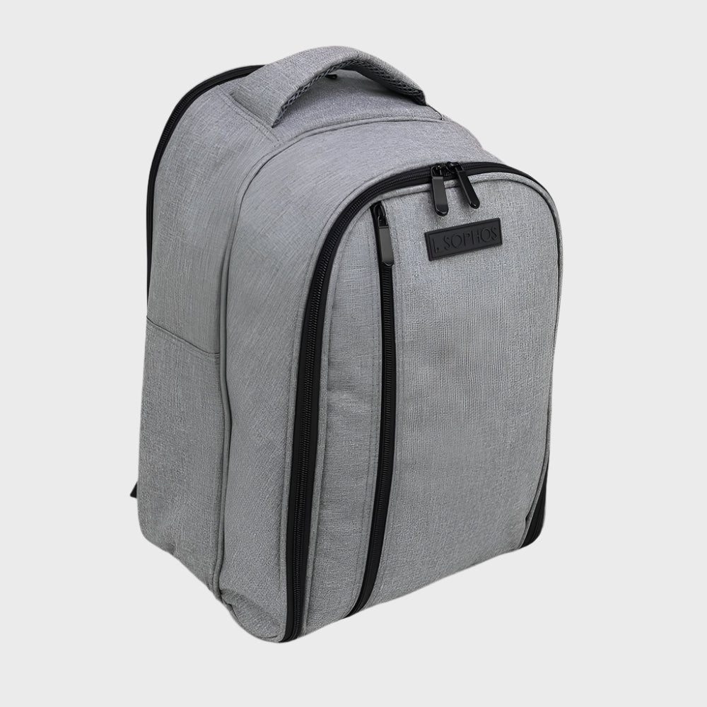 Grey Cooler Backpack with Picnic Set