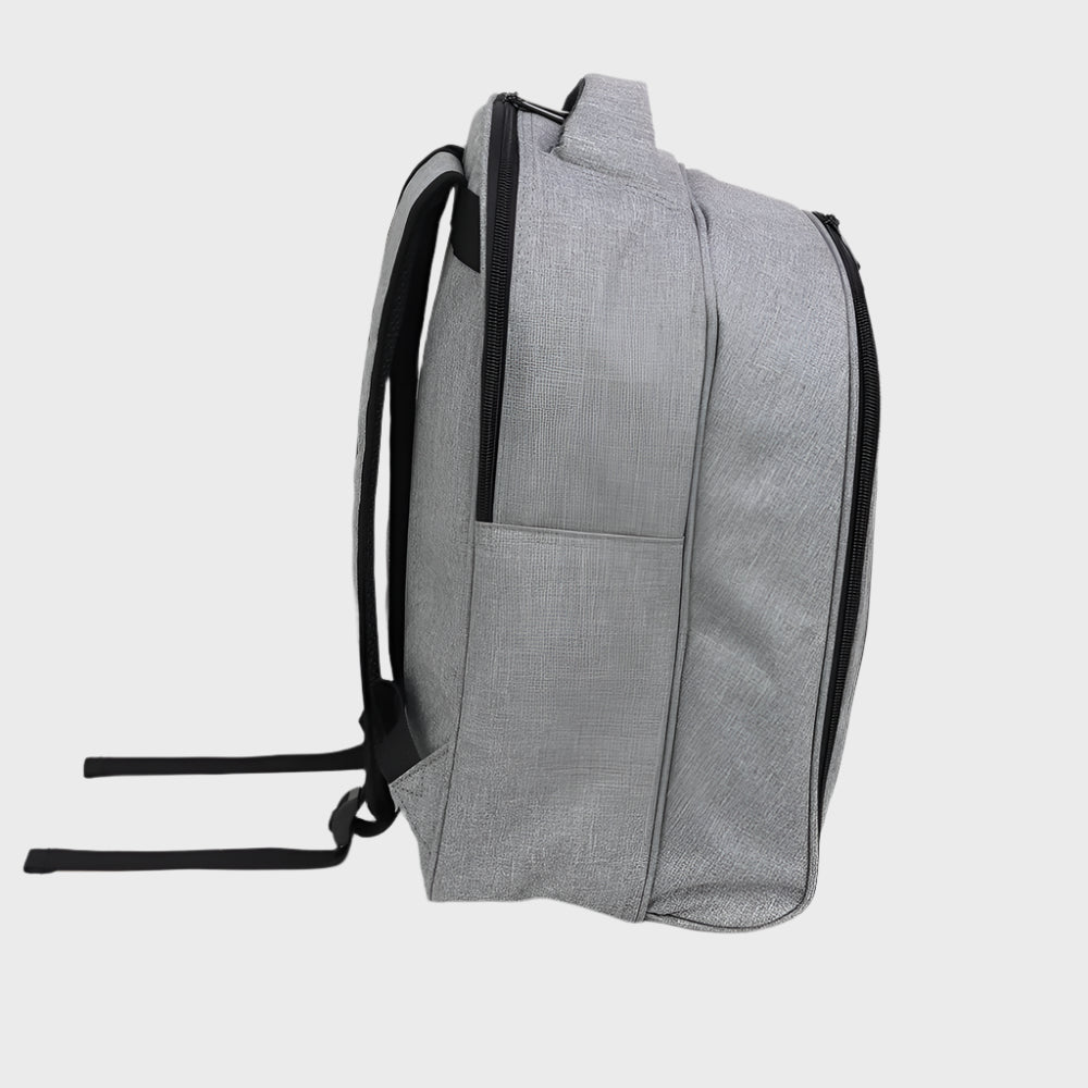 Grey Cooler Backpack with Picnic Set