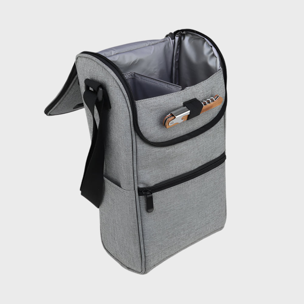 Grey Wine Bottle Cooler Bag