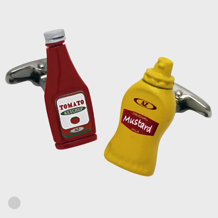 Ketchup and Mustard Cufflinks
