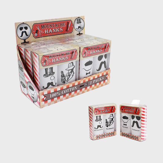 Moustache Handkerchief (Sold in Dispenser of 6)