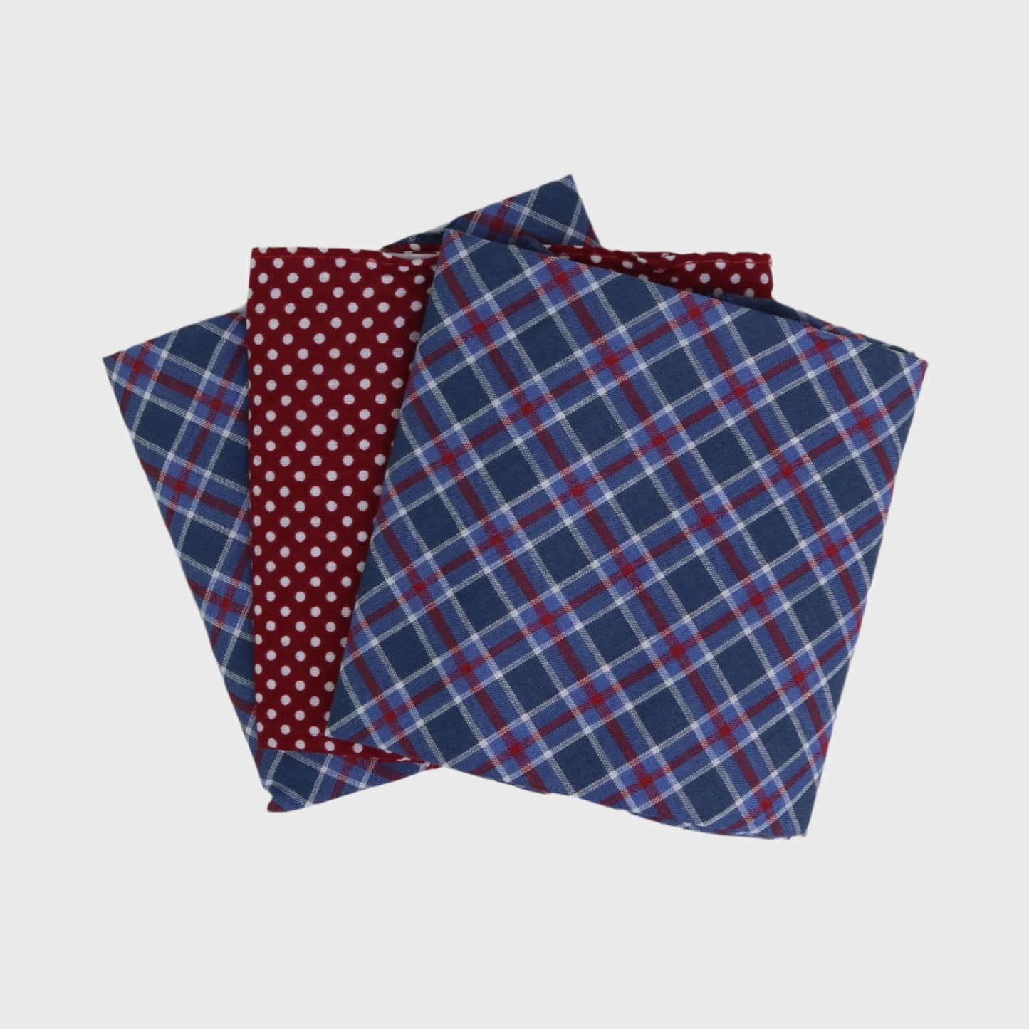 Blue Check/Red Spot Handkerchiefs