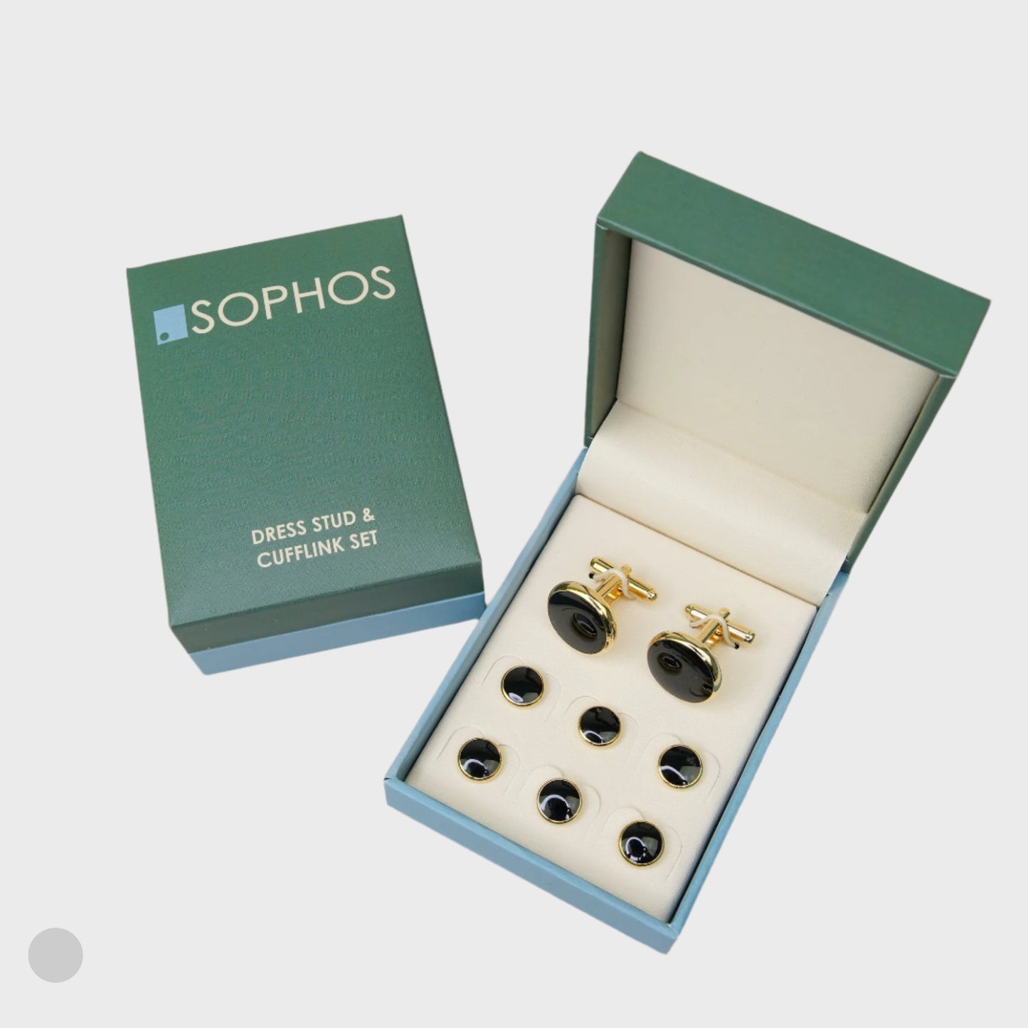 Dress Stud & Cufflink Set Black/Gilt
