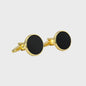 Link Gilt Round Black Insert