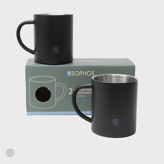 250 ml Matte Stainless Steel Insulated Mug Set