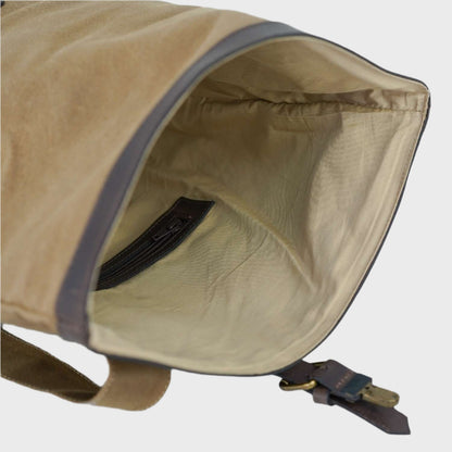 Waxed Canvas Roll Top Rucksack
