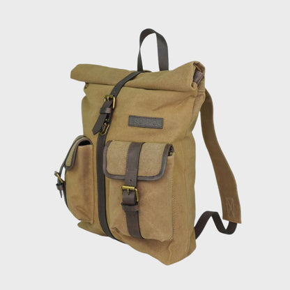 Waxed Canvas Roll Top Rucksack