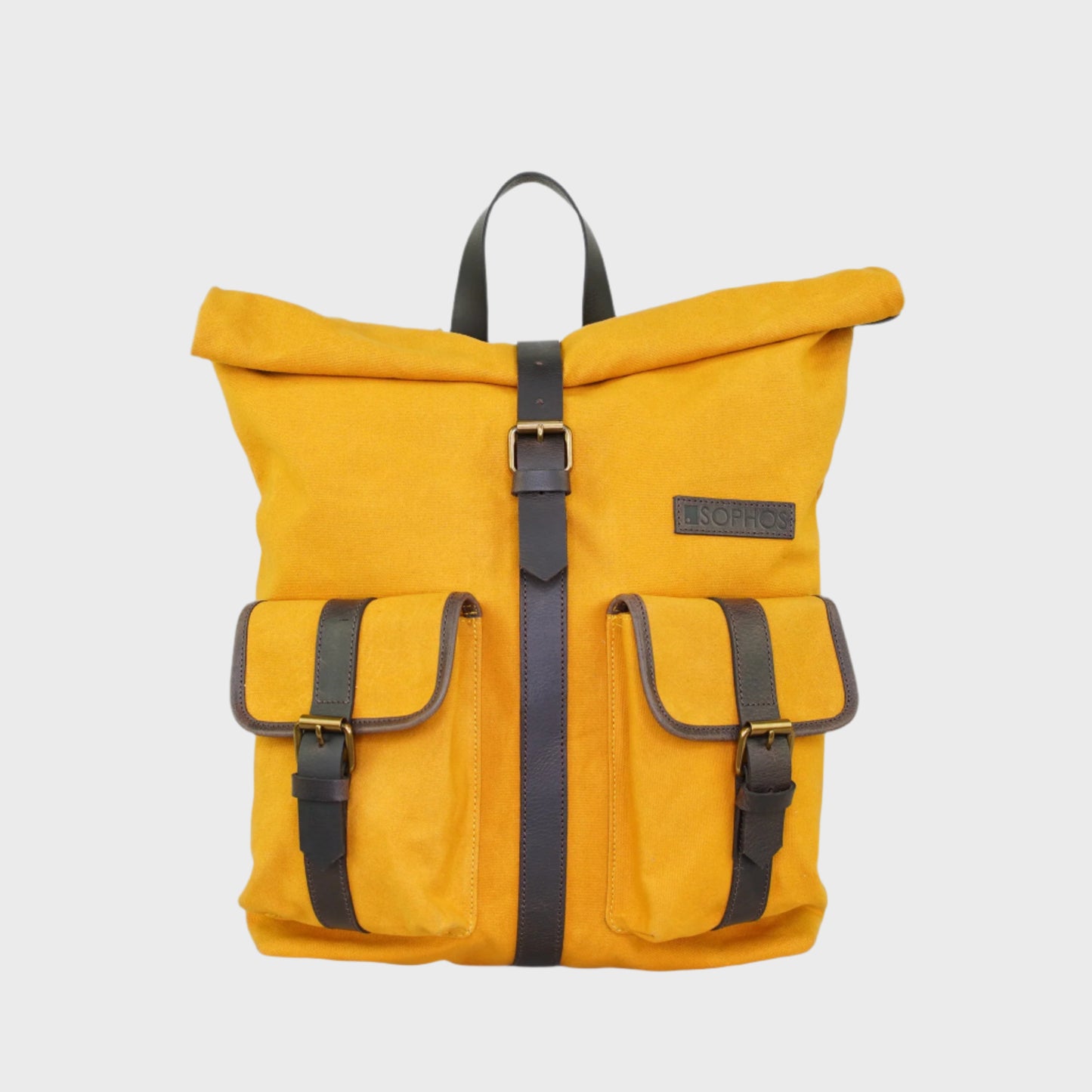 Waxed Canvas Roll Top Rucksack