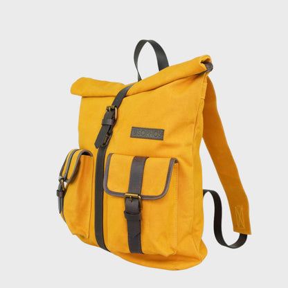 Waxed Canvas Roll Top Rucksack
