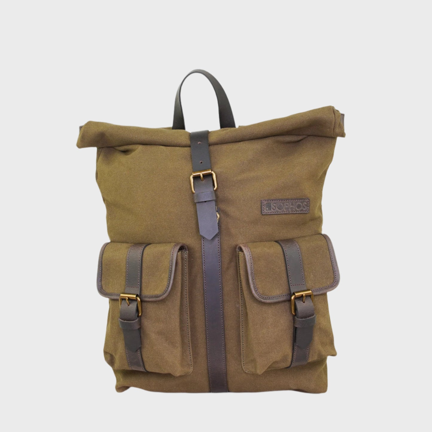 Waxed Canvas Roll Top Rucksack