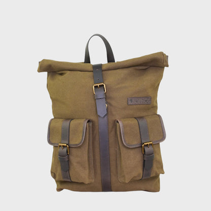 Waxed Canvas Roll Top Rucksack