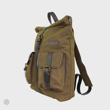 Waxed Canvas Roll Top Rucksack