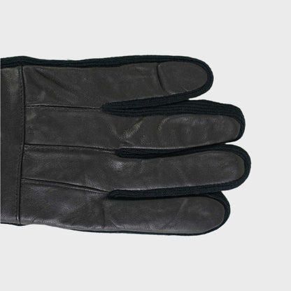 District Leather Glove with Knitted Writst