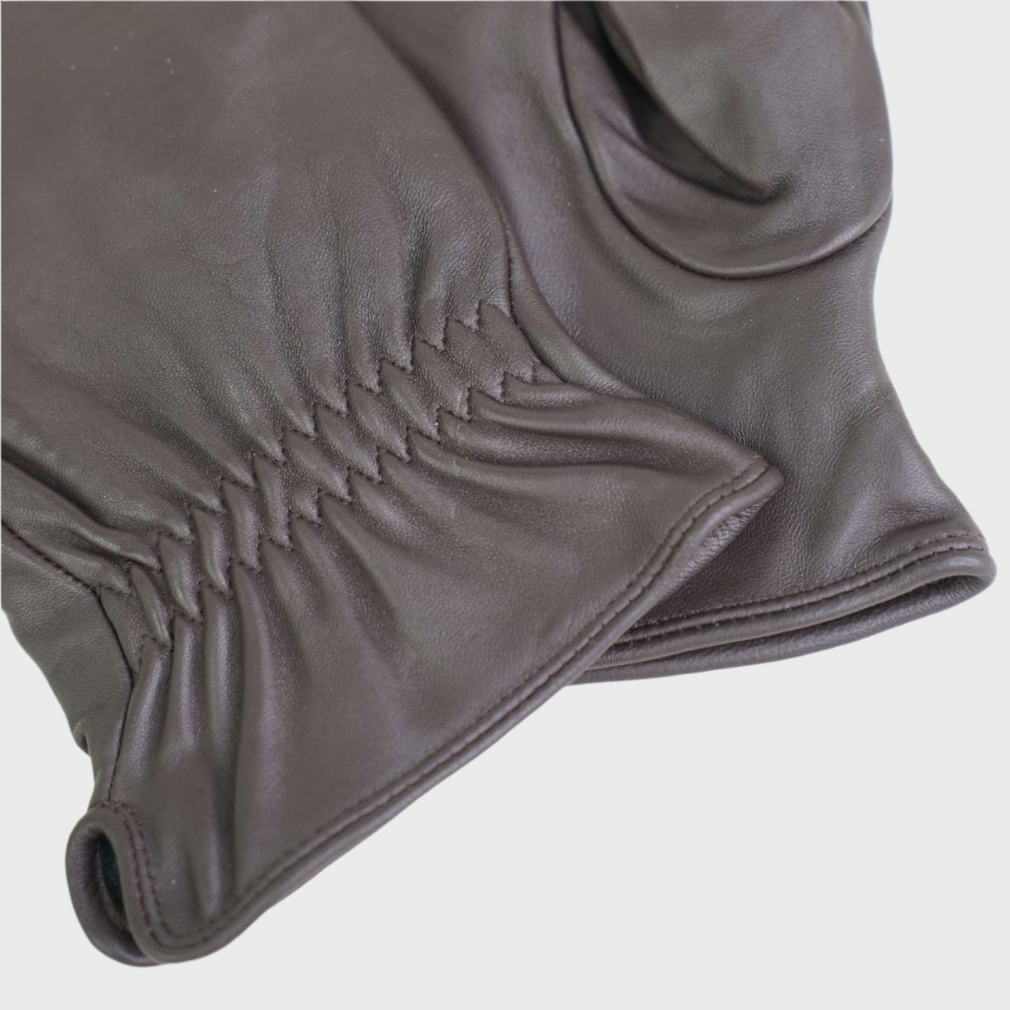 Waterloo Plain Leather Glove with Elasticated Wrist