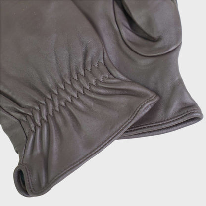 Waterloo Plain Leather Glove with Elasticated Wrist