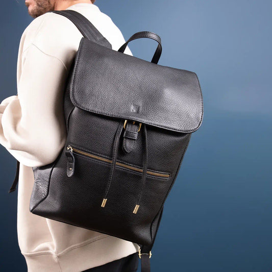 Elm Pebble Grain Leather Backpack