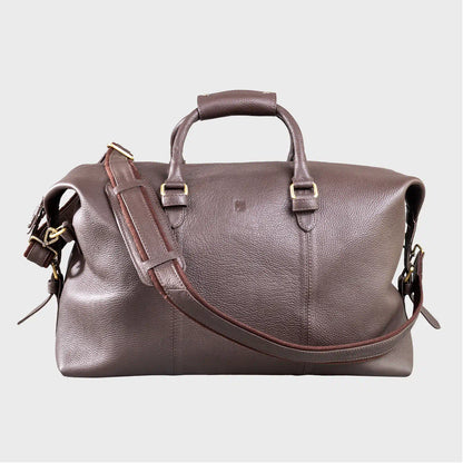 Oak Pebble Grain Leather Holdall