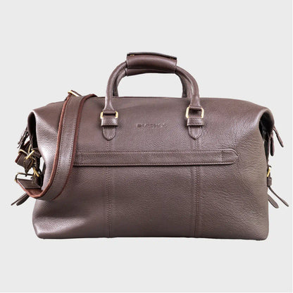 Oak Pebble Grain Leather Holdall