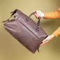 Oak Pebble Grain Leather Holdall
