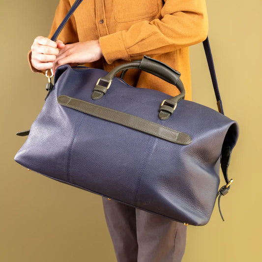 Oak Pebble Grain Leather Holdall