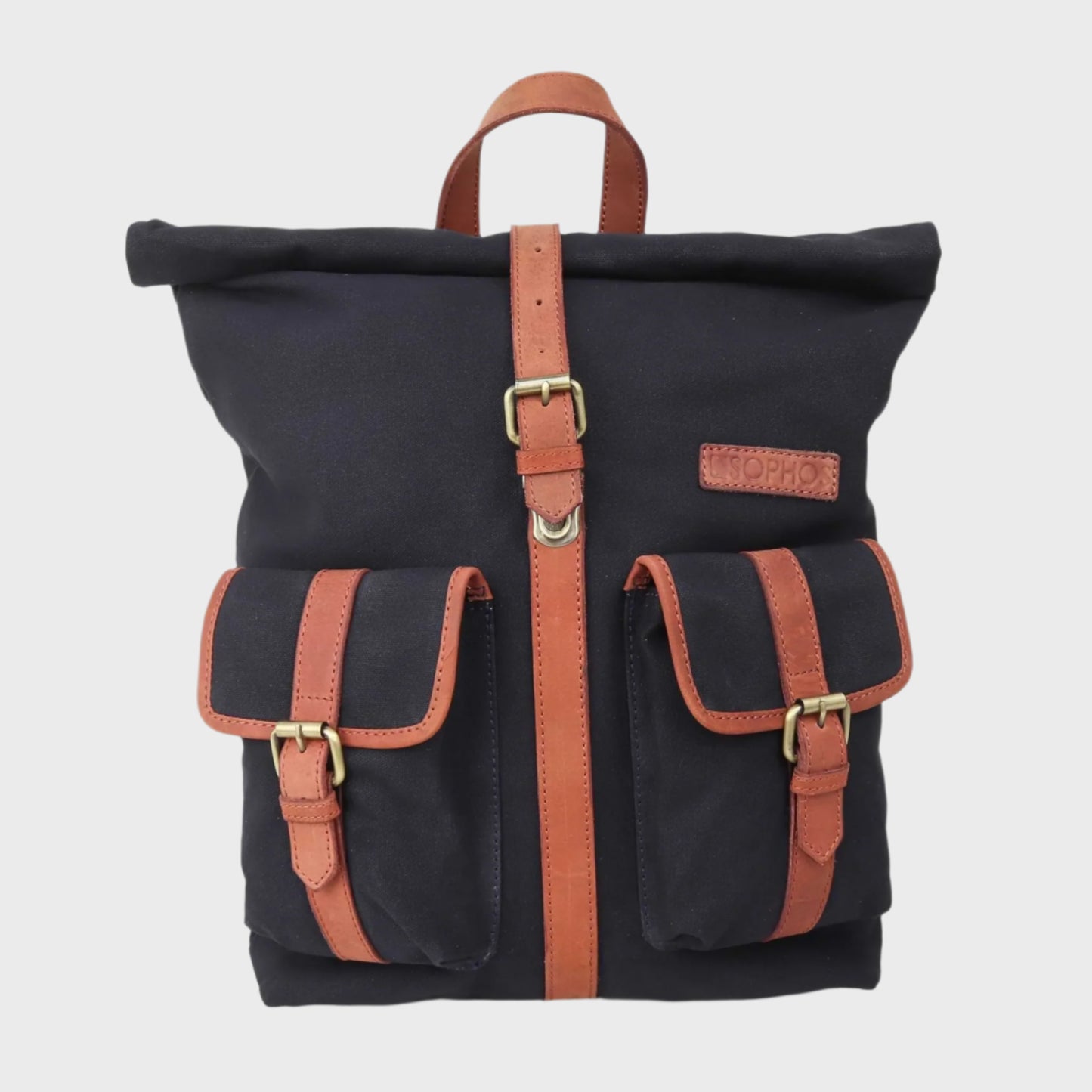 Waxed Canvas Roll Top Rucksack
