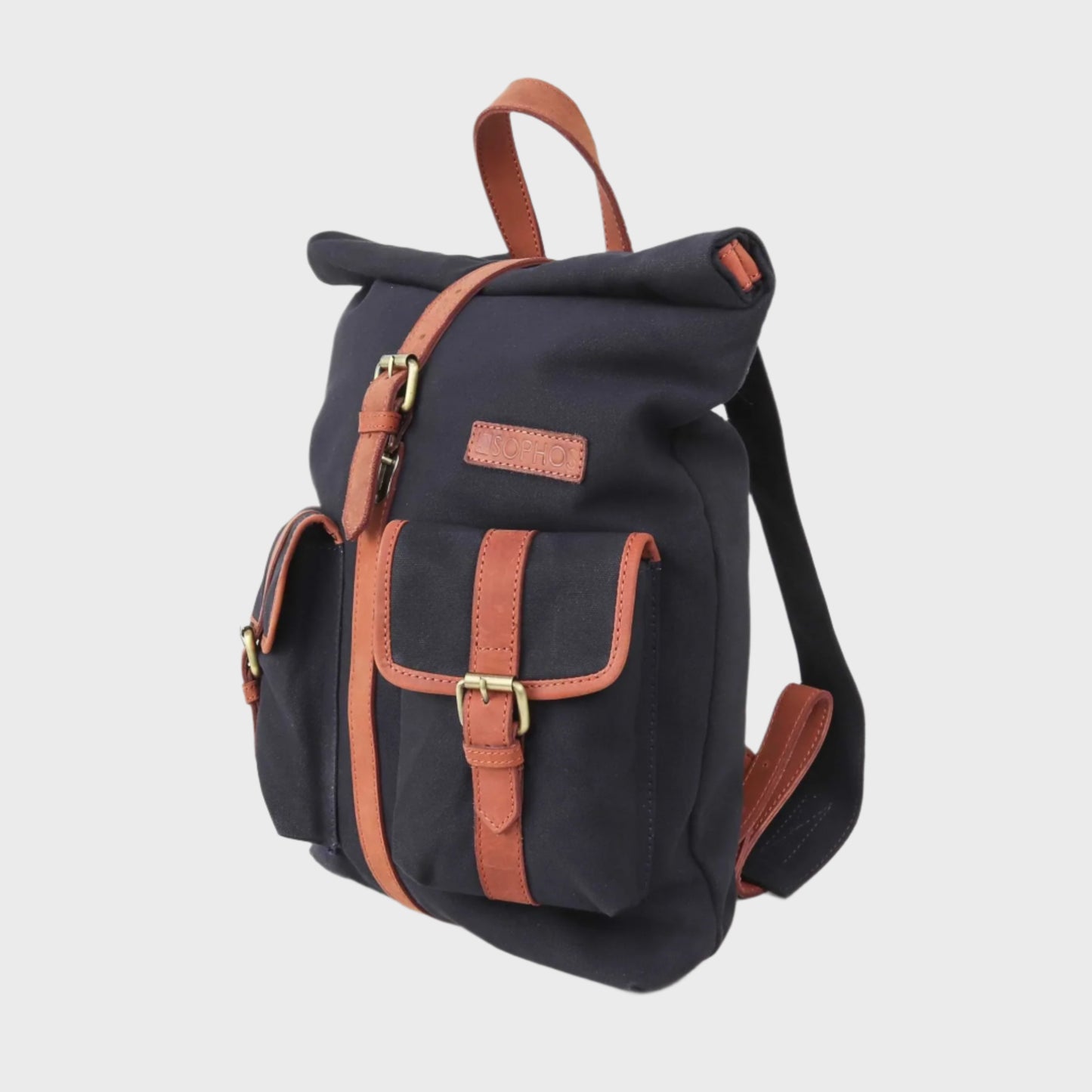 Waxed Canvas Roll Top Rucksack