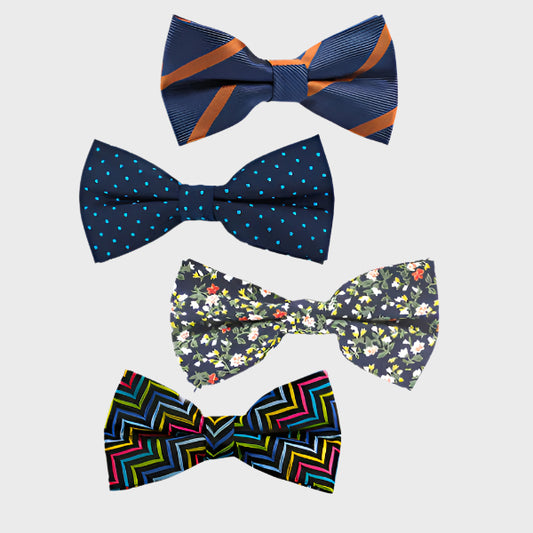 Pack of 12 Patterned Bow Ties - Mixed Designs