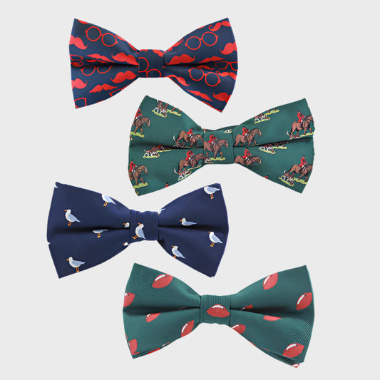 Pack of 12 Novelty Bow Ties - Mixed Designs